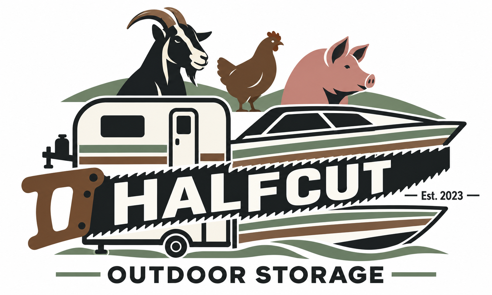 Halfcut Acres Outdoor Storage logo